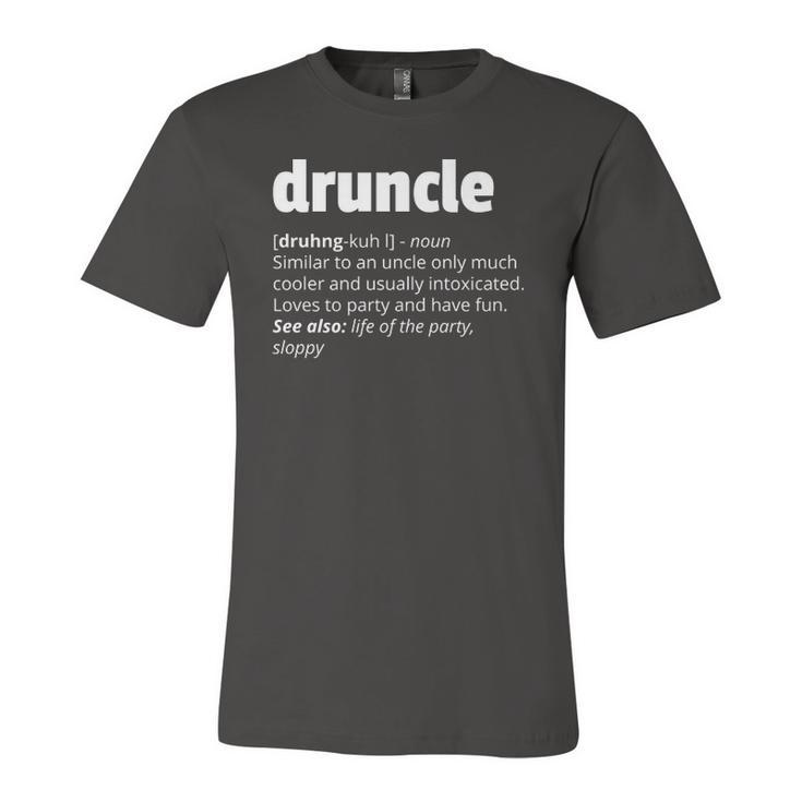 Druncle Fathers Day Drunk Uncle Jersey T-Shirt