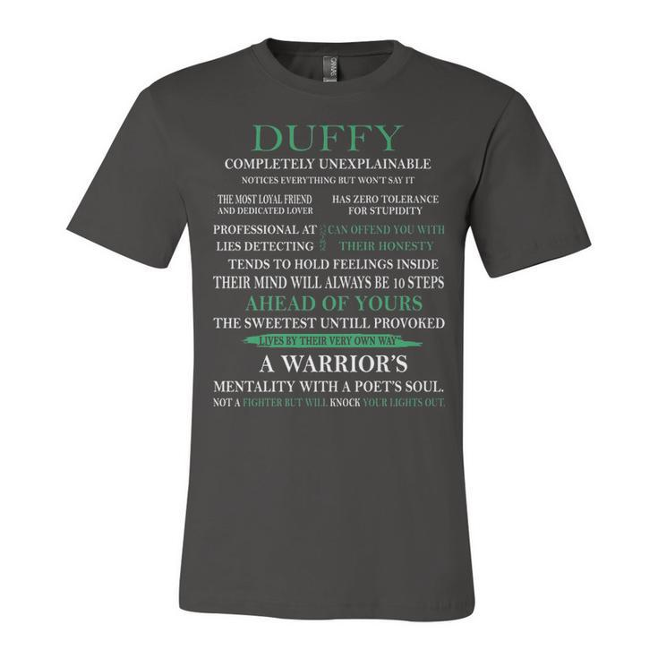 Duffy Name Gift   Duffy Completely Unexplainable Unisex Jersey Short Sleeve Crewneck Tshirt