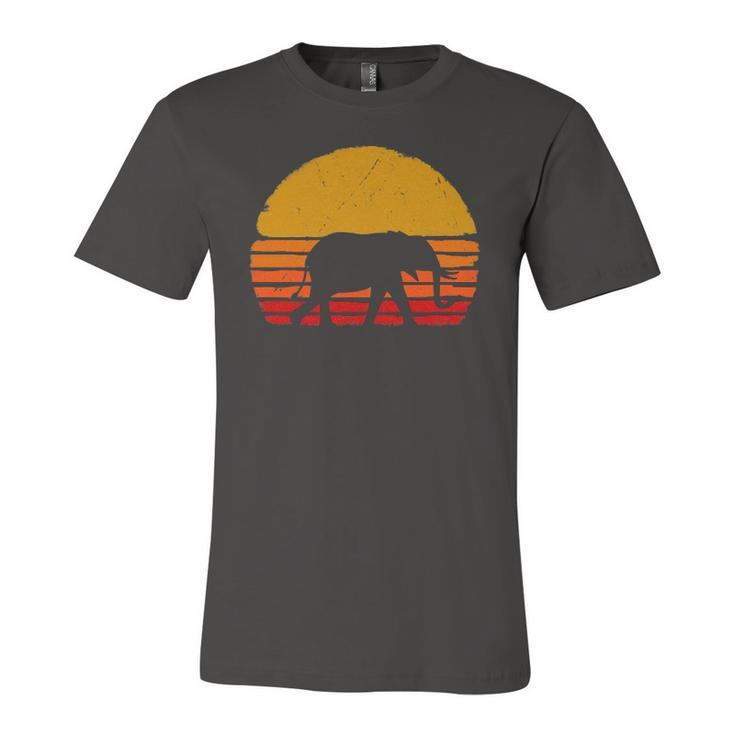 Elephant Retro Style Silhouette Elephant Lover Jersey T-Shirt
