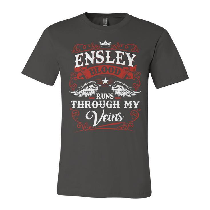 Ensley Name Shirt Ensley Family Name V3 Unisex Jersey Short Sleeve Crewneck Tshirt
