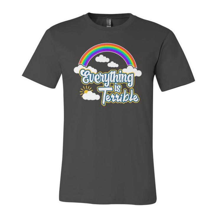 Everything Is Terrible Summer Rainbow And Clouds Jersey T-Shirt