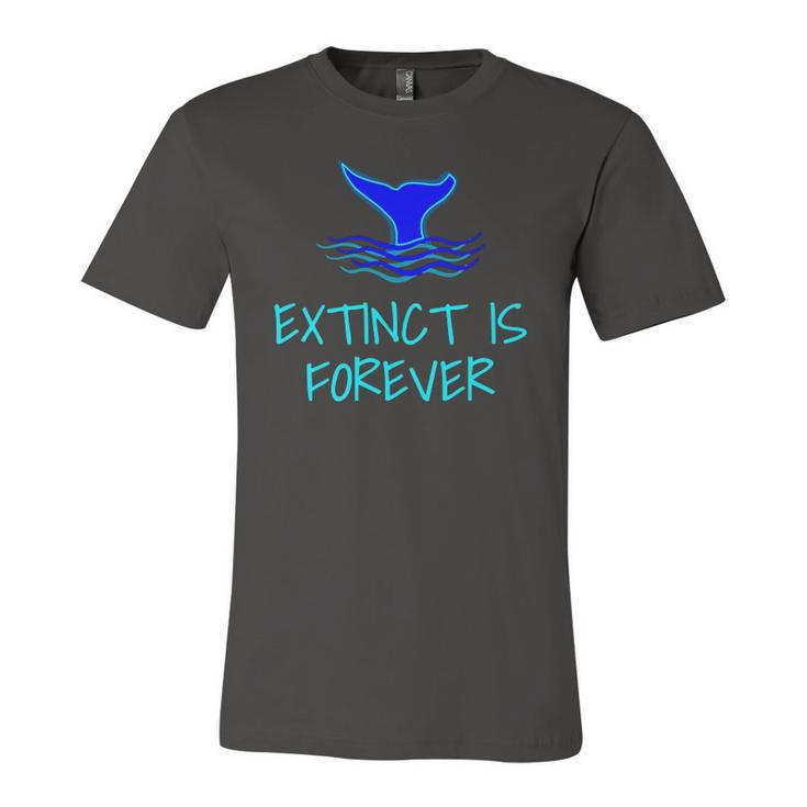 Extinct Is Forever Environmental Protection Whale Jersey T-Shirt