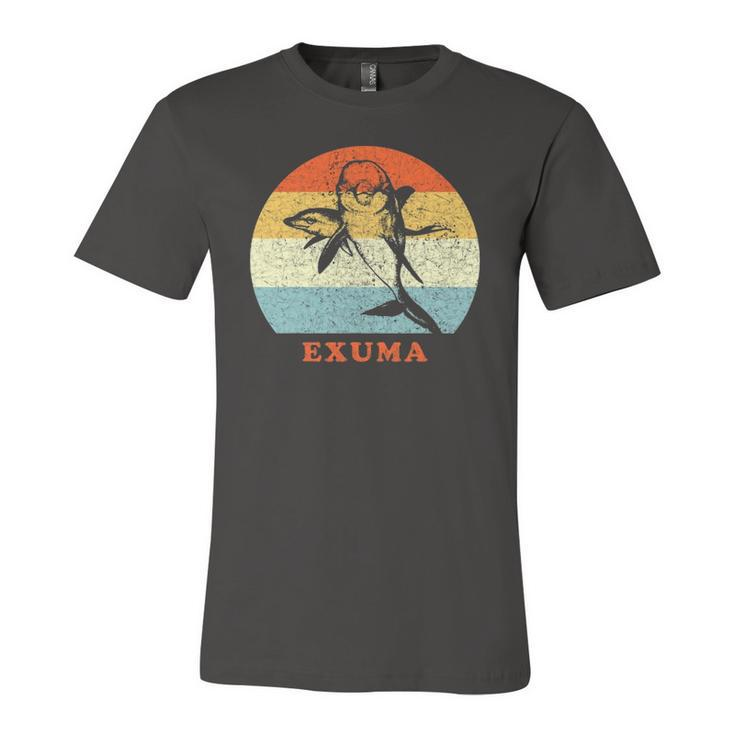 Exuma Bahamas Vintage Retro Dolphin Vacation Jersey T-Shirt