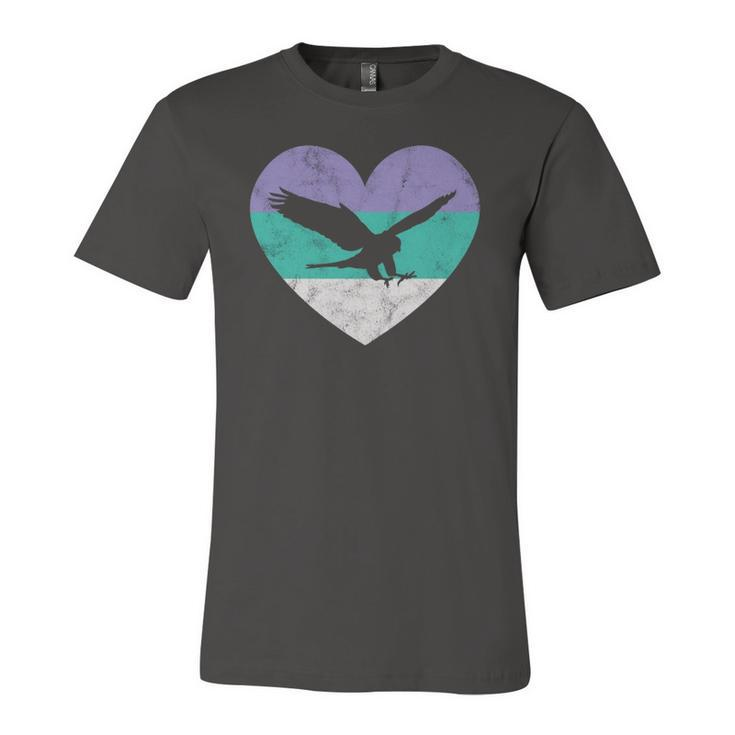 Falcon Bird & Girls Retro Cute Jersey T-Shirt