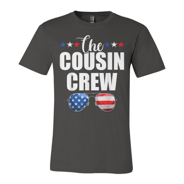 Family 4Th Of July  Matching Cousin Crew American Flag  Unisex Jersey Short Sleeve Crewneck Tshirt