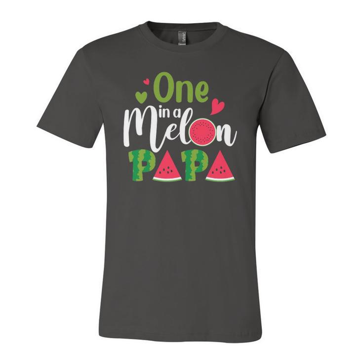 Family One In A Melon Papa Birthday Party Matching Jersey T-Shirt