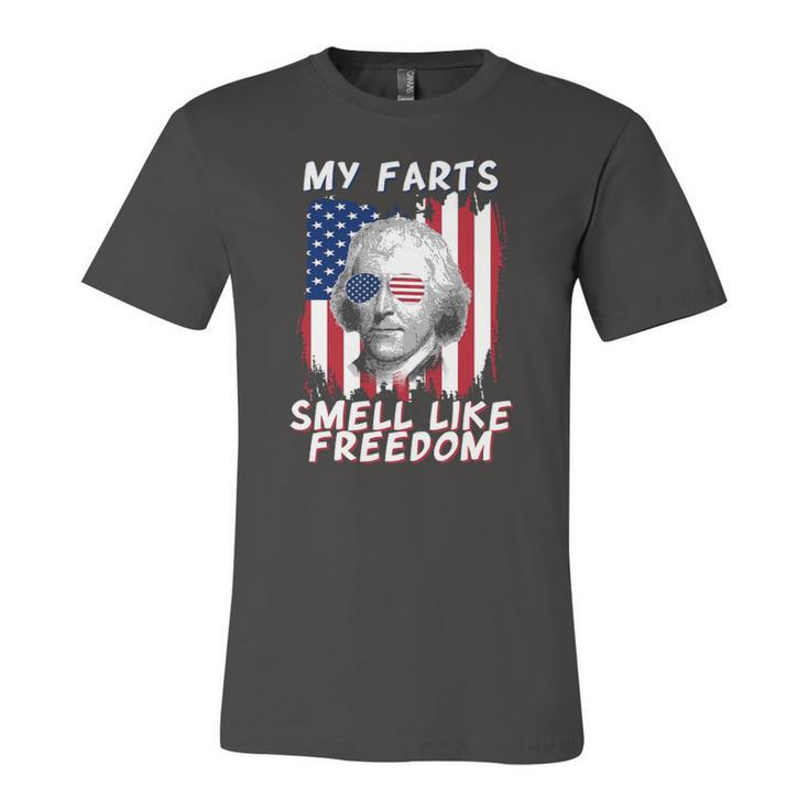 My Farts Smell Like Freedom Jefferson 4Th July Flag Jersey T-Shirt