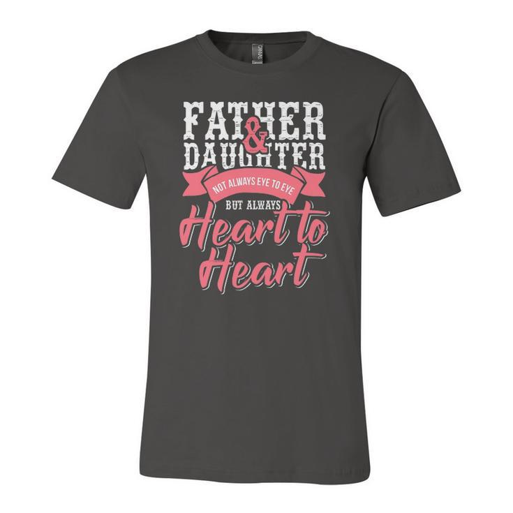 Father And Daughter Heart To Heart Jersey T-Shirt