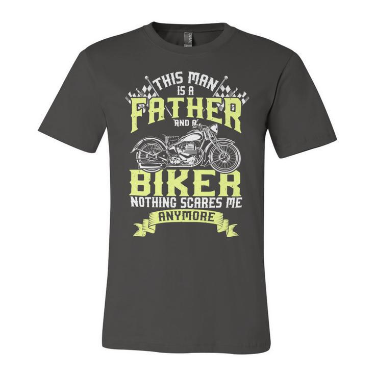 Father Grandpa And Biker Funny Motorcycle Race Dad Gift95 Family Dad Unisex Jersey Short Sleeve Crewneck Tshirt