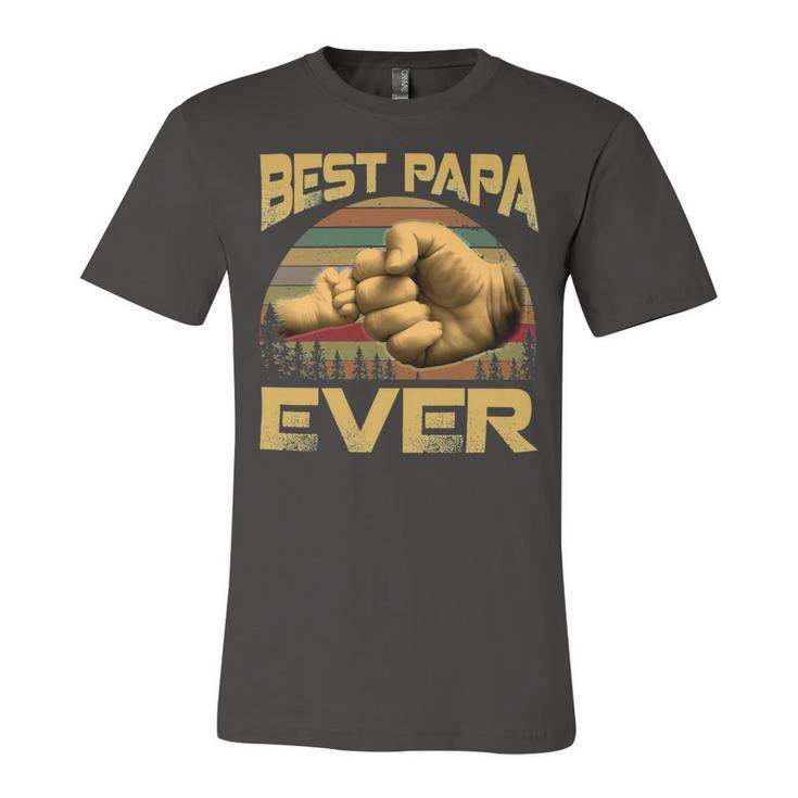 Father Grandpa Best Papa Ever Retro Vintage 54 Family Dad Unisex Jersey Short Sleeve Crewneck Tshirt