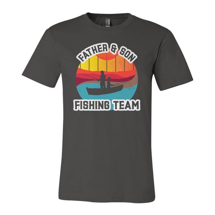 Father And Son Fishing Team Fathers Day Jersey T-Shirt