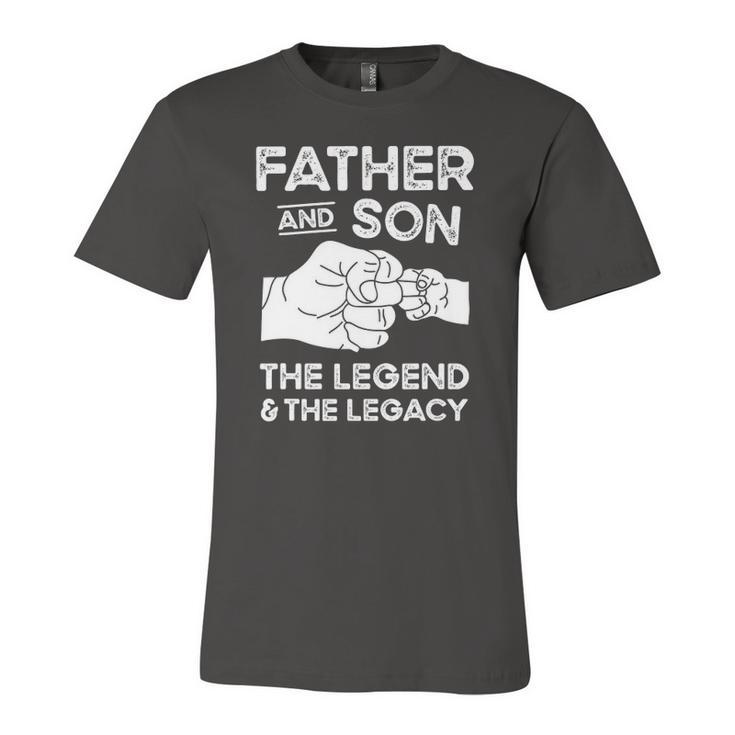 Father And Son The Legend And The Legacy Fist Bump Matching Jersey T-Shirt