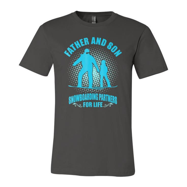 Father Son Snowboarding Partners For Life Fathers Day Jersey T-Shirt