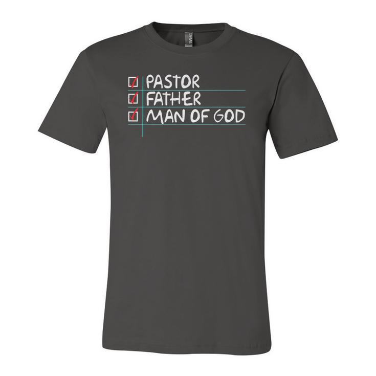Fathers Day From Church Pastor Dad Man Of God Jersey T-Shirt