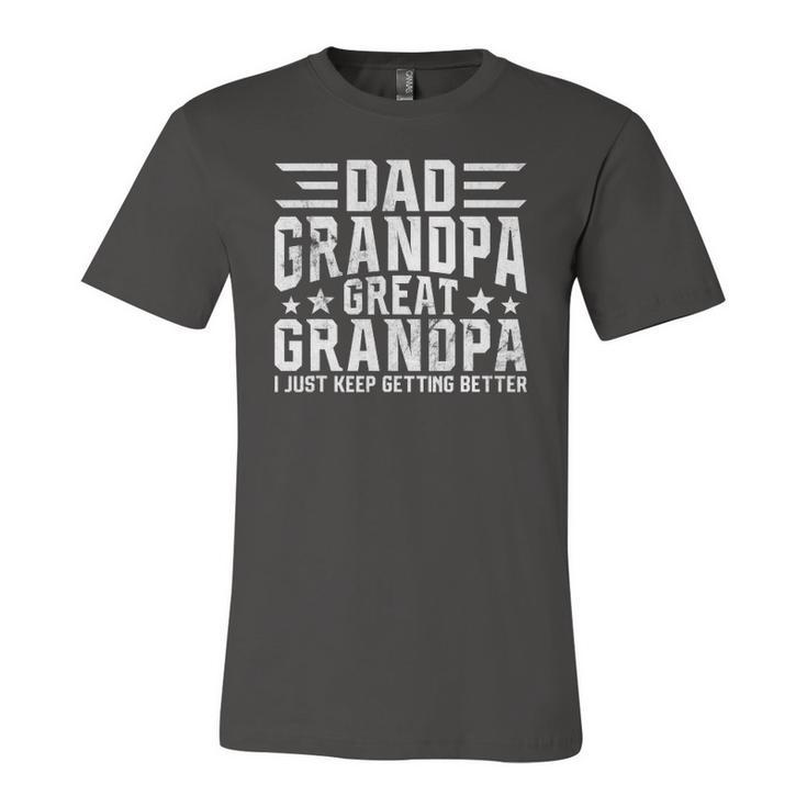 Fathers Day From Grandkids Dad Grandpa Great Grandpa Jersey T-Shirt