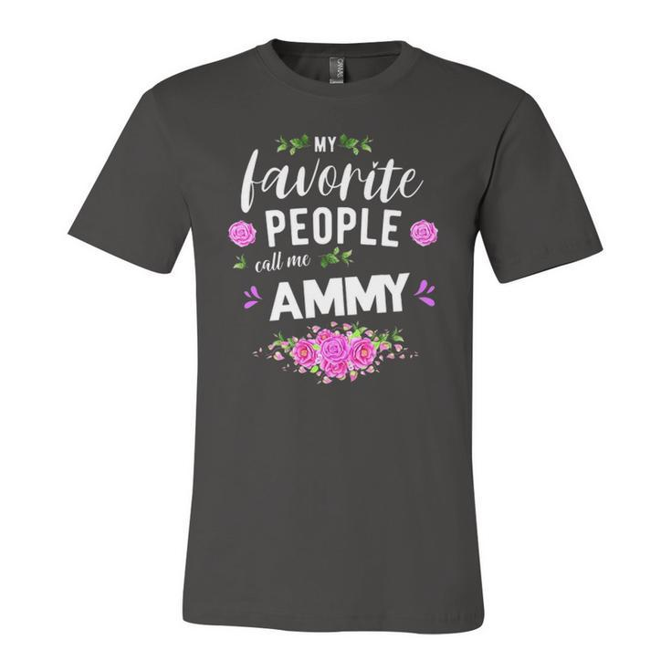 My Favorite People Call Me Ammy Grandma Jersey T-Shirt