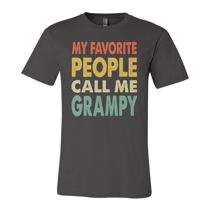 My Favorite People Call Me Grampy Vintage Retro Jersey T-Shirt