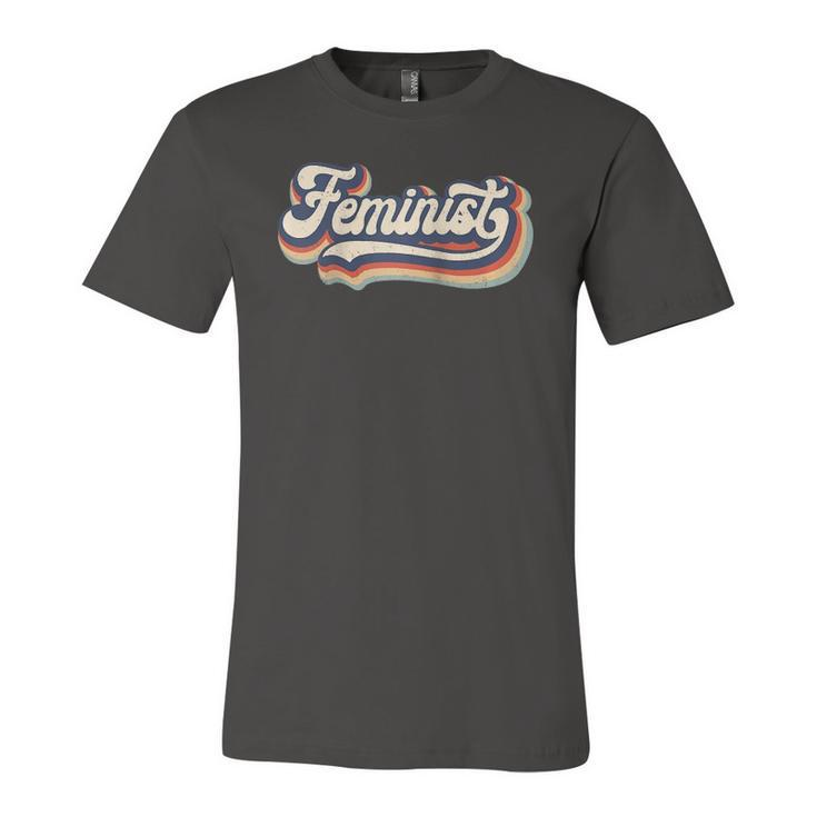 Feminist Retro 70S Vintage Rainbow Feminism Raglan Baseball Tee Jersey T-Shirt