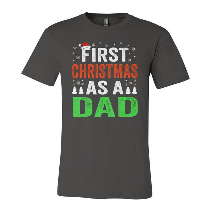 First Christmas As A Dad New Dad 1St Christmas Newborn Daddy Jersey T-Shirt