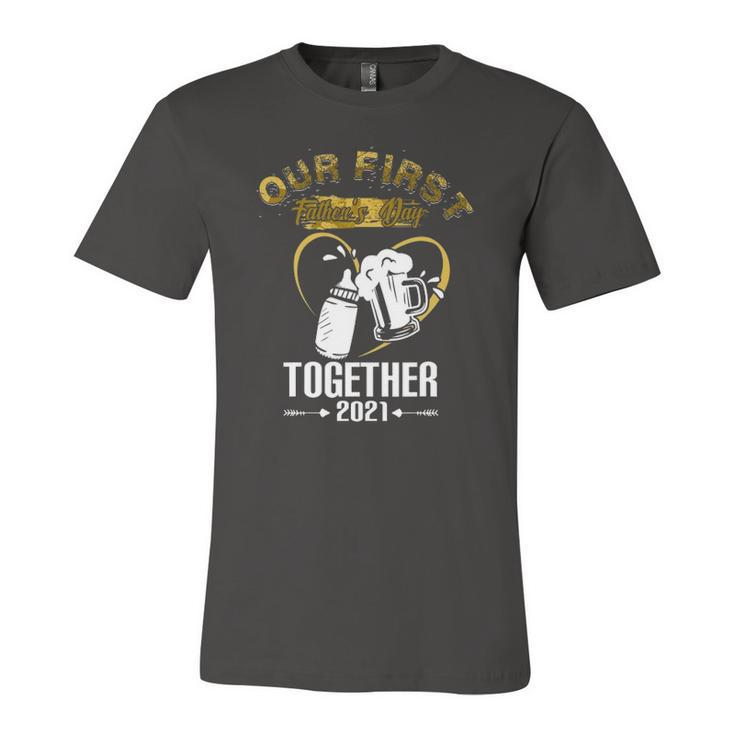 Our First Fathers Day Together 2021 Dad Jersey T-Shirt