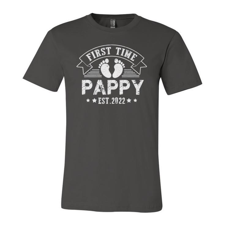 First Time Pappy Est 2022 Fathers Day Jersey T-Shirt