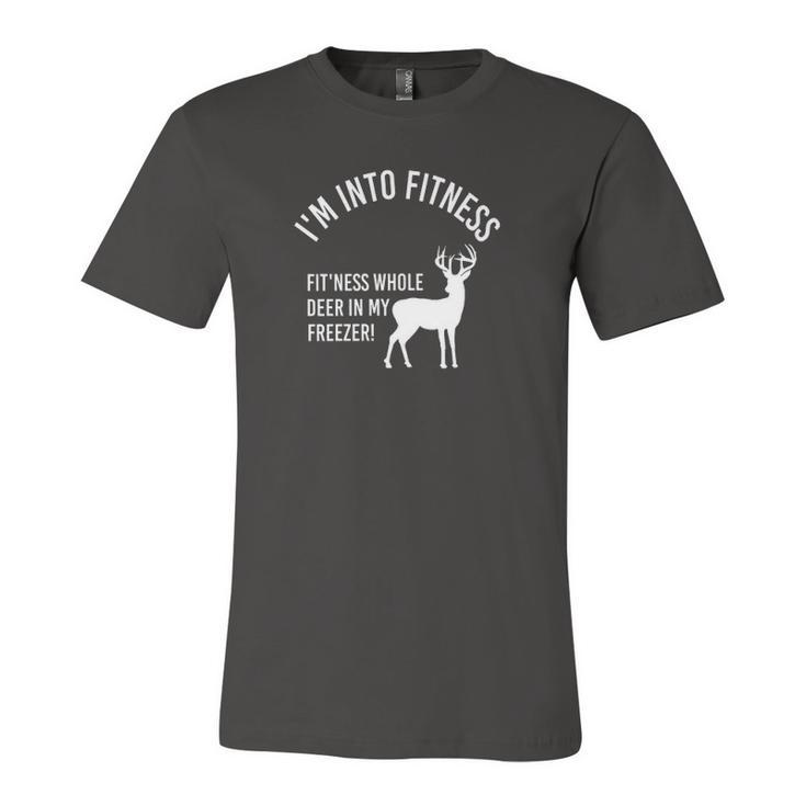 Im Into Fitness Fitness Deer In My Freezer Deer Jersey T-Shirt