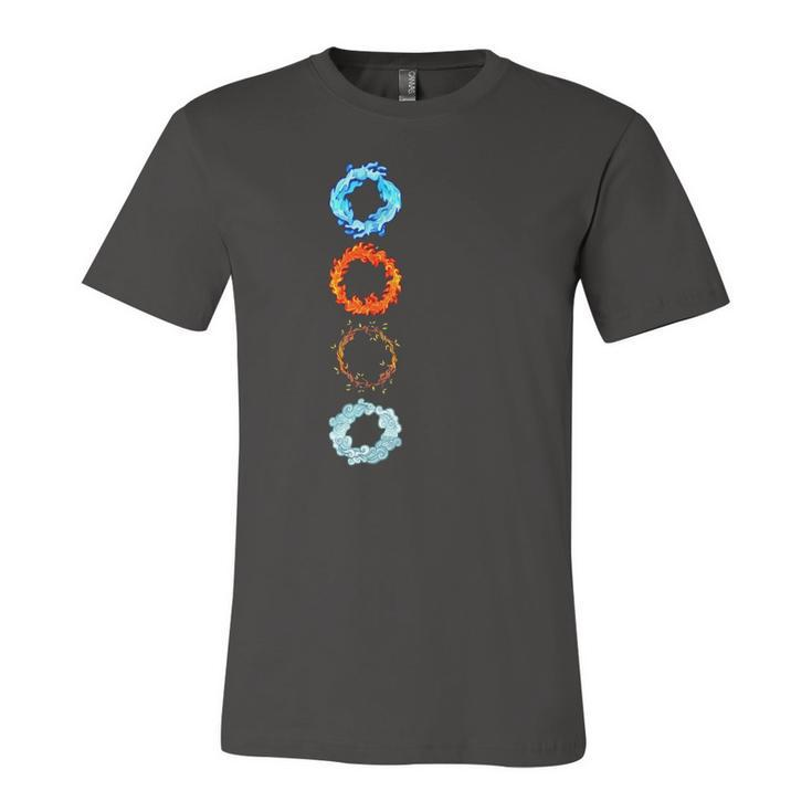 Four Elements Air Earth Fire Water Ancient Alchemy Symbols Jersey T-Shirt