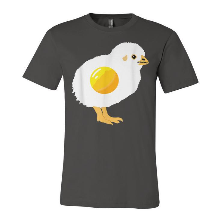 Fried Egg Chicken Sunny Side Up Egg Yolk Breakfast Food  Unisex Jersey Short Sleeve Crewneck Tshirt
