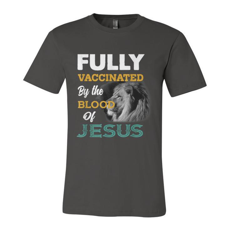Fully Vaccinated By The Blood Of Jesus  V2 Unisex Jersey Short Sleeve Crewneck Tshirt