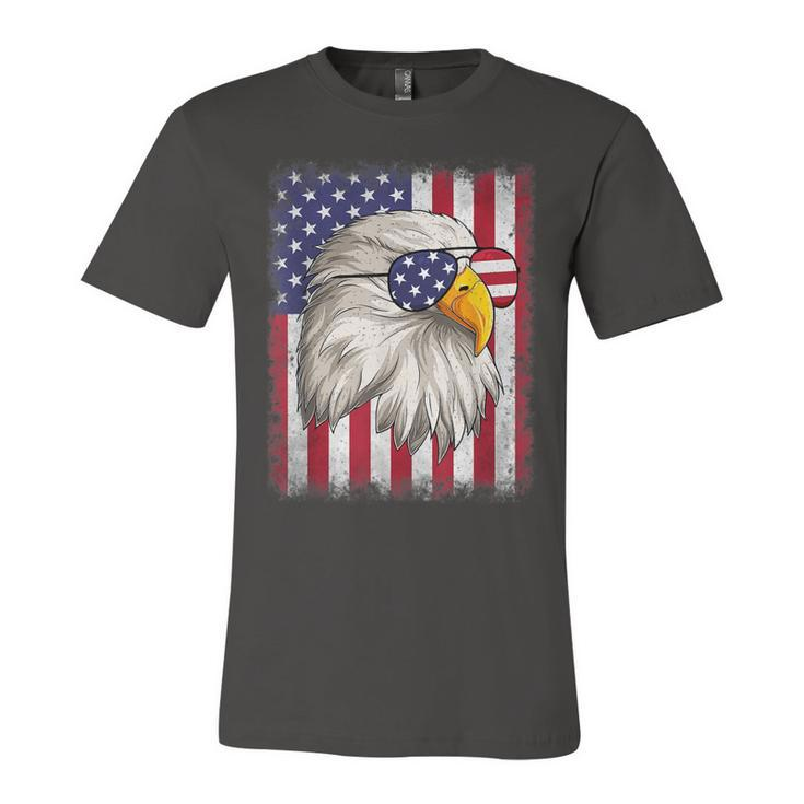 Funny 4Th Of July Usa Flag American Patriotic Eagle  Unisex Jersey Short Sleeve Crewneck Tshirt