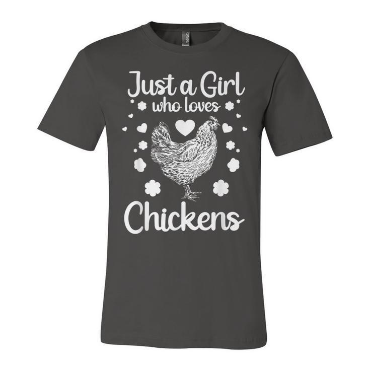 Funny Girl Chicken Design For Kids Women Mom Chicken Lover  Unisex Jersey Short Sleeve Crewneck Tshirt