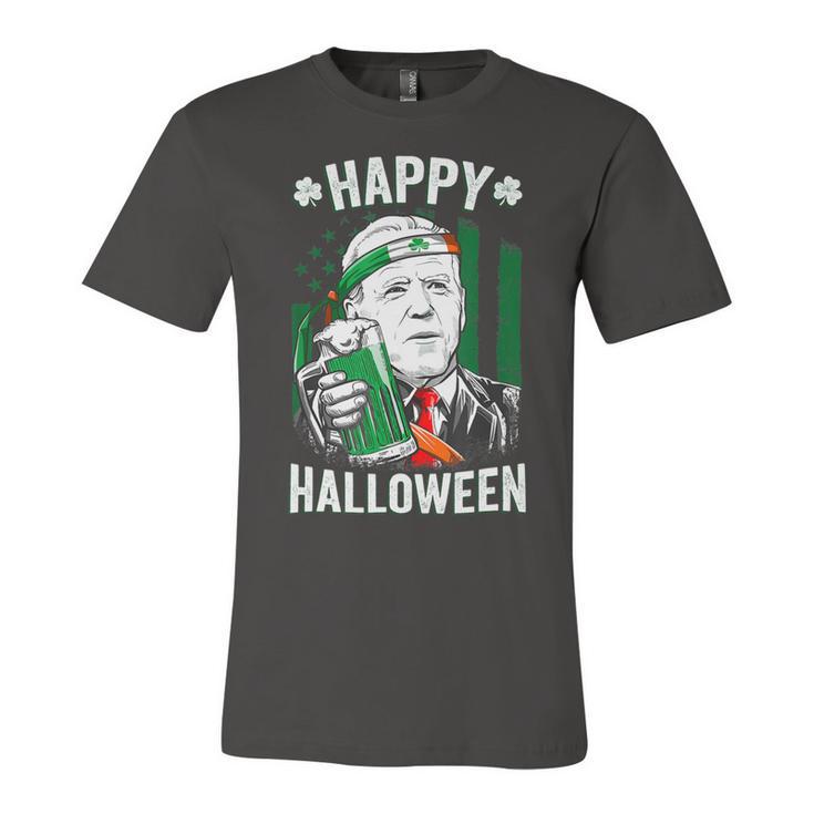 Funny Leprechaun Biden Happy Halloween For St Patricks Day Unisex Jersey Short Sleeve Crewneck Tshirt