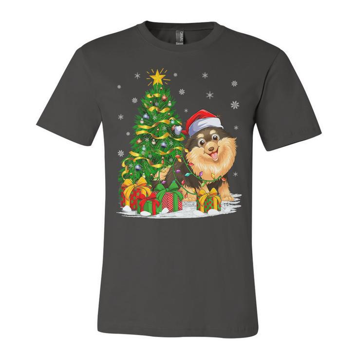 Funny Xmas Tree Family Matching Santa Pomeranian Christmas T-Shirt Unisex Jersey Short Sleeve Crewneck Tshirt