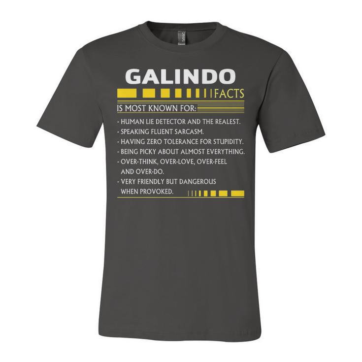 Galindo Name Gift   Galindo Facts Unisex Jersey Short Sleeve Crewneck Tshirt