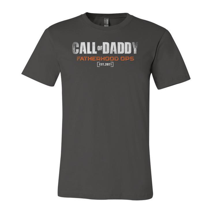 Gamer Dad Call Of Daddy Fatherhood Ops Fathers Day Jersey T-Shirt