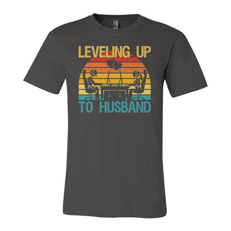 Gamer Engagement Future Mr & Mrs Leveling Up To Husband Jersey T-Shirt