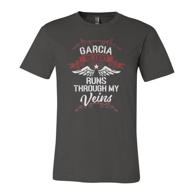 Garcia Blood Runs Through My Veins Last Name Jersey T-Shirt