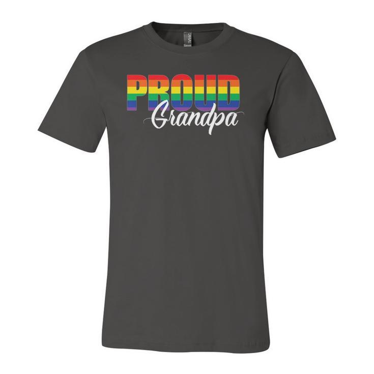 Gay Pride Proud Grandpa Lgbt Ally For Rainbow Jersey T-Shirt
