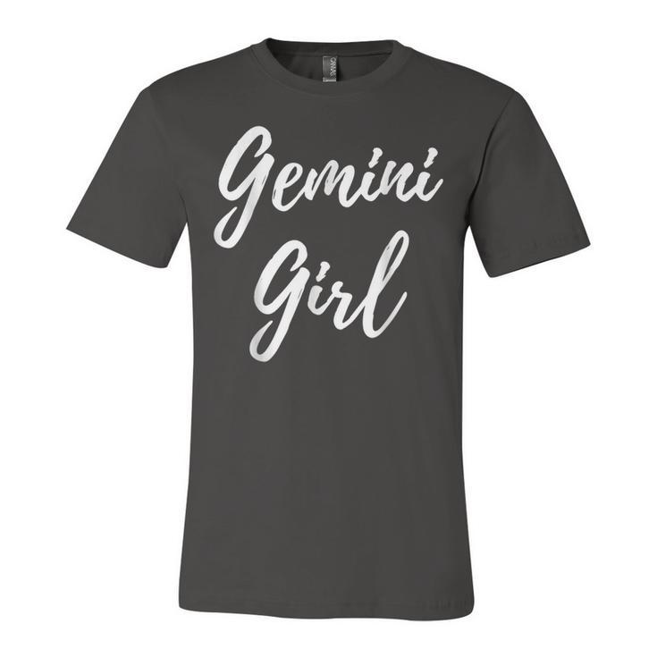 Gemini Girl Zodiac Astrological Sign Horoscope Birthday  Unisex Jersey Short Sleeve Crewneck Tshirt