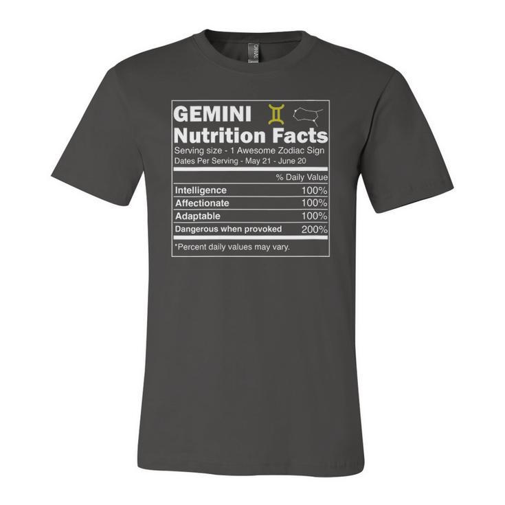 Gemini S Nutrition Astrology Zodiac Sign Horoscope Jersey T-Shirt