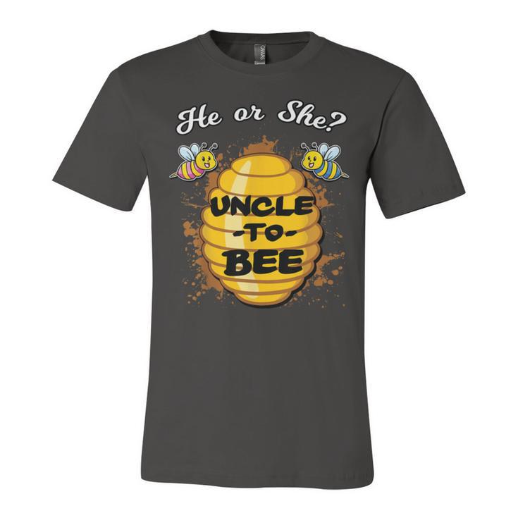 Gender Reveal He Or She Uncle To Bee Unisex Jersey Short Sleeve Crewneck Tshirt