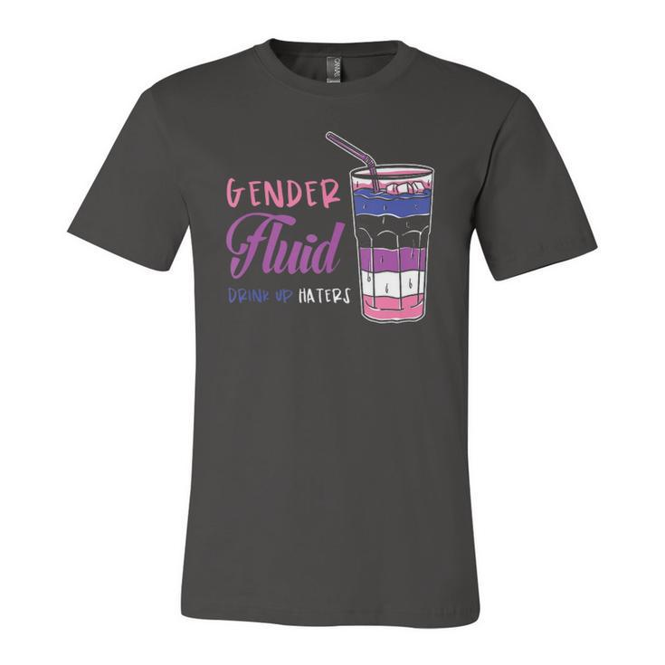 Genderfluid Drink Up Haters Genderfluid Jersey T-Shirt