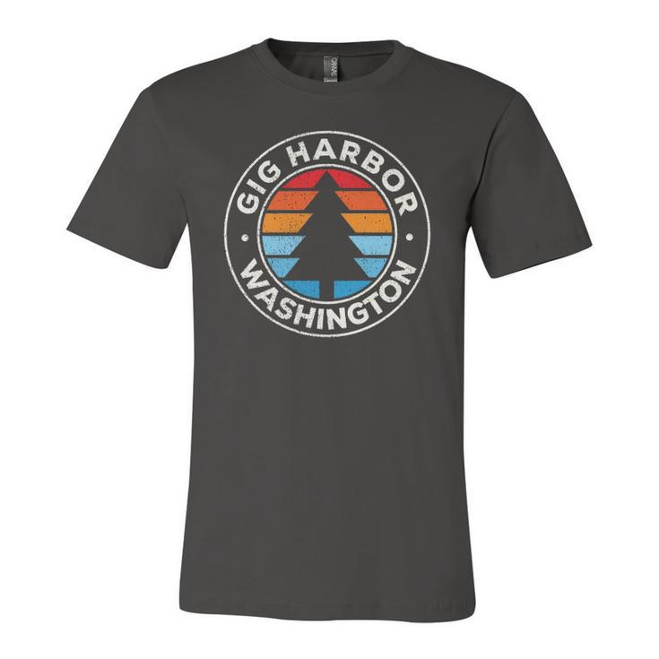 Gig Harbor Washington Wa Vintage Graphic Retro 70S Jersey T-Shirt