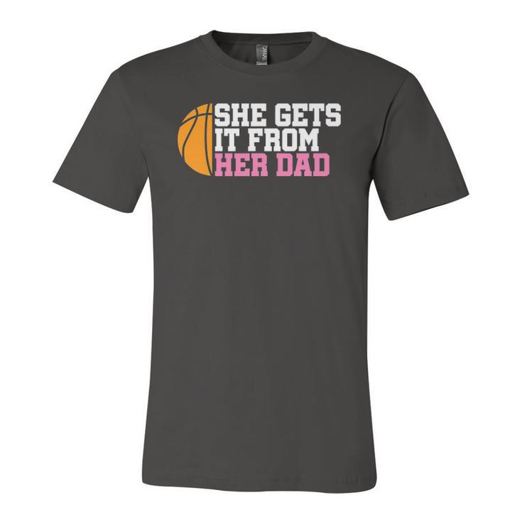 Girls Basketball Dad Coach Jersey T-Shirt