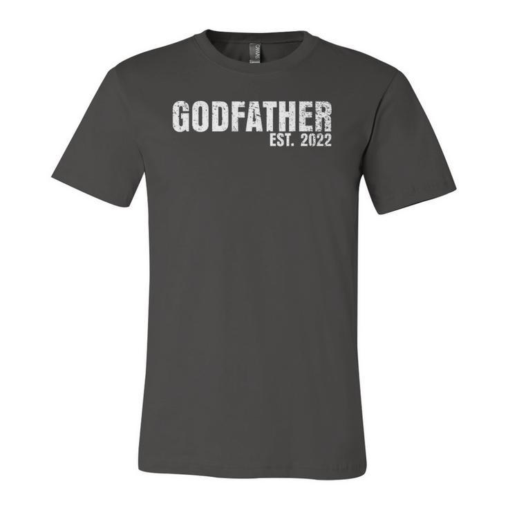 Godfather Est 2022 Fathers Day God Dad Announcement Reveal Jersey T-Shirt