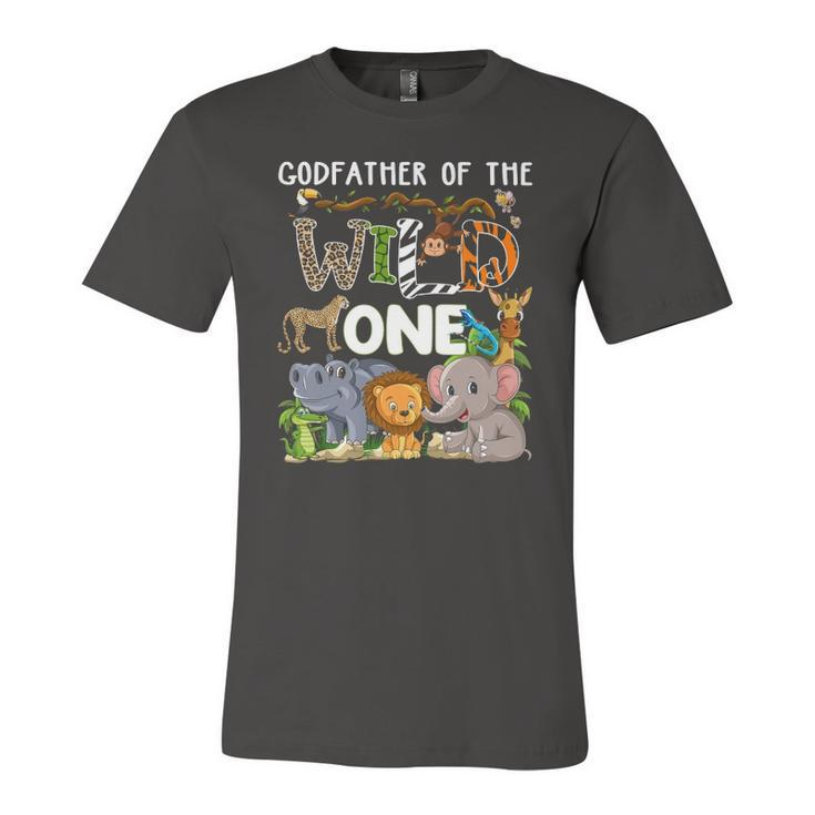 Godfather Of The Wild One Zoo Theme Birthday Safari Jungle Jersey T-Shirt