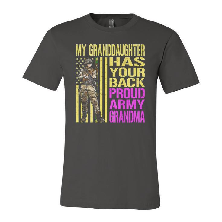 My Granddaughter Has Your Back Proud Army Grandma Military Jersey T-Shirt