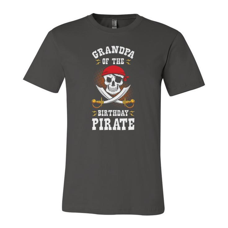 Grandpa Of The Birthday Pirate Themed Matching Bday Party Jersey T-Shirt