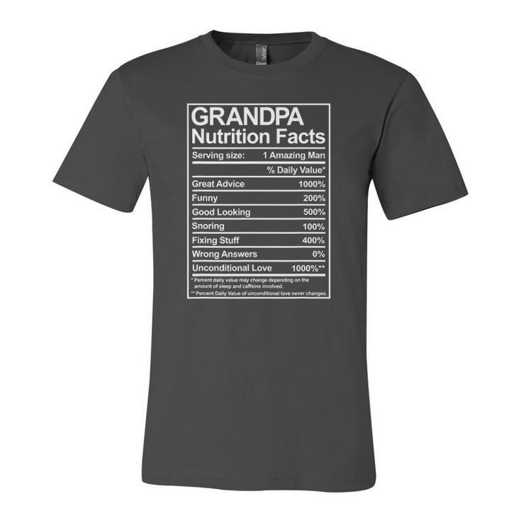 Grandpa Nutrition Facts Thoughtful Sweet Fathers Day Jersey T-Shirt