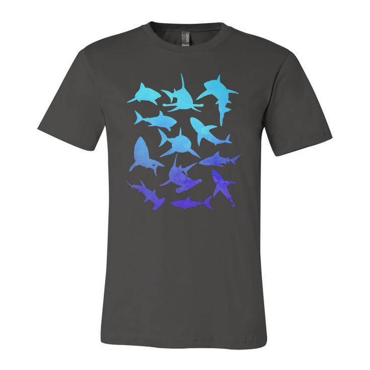 Great White Sharks Hammerhead Shark Lover Vintage Graphic Jersey T-Shirt